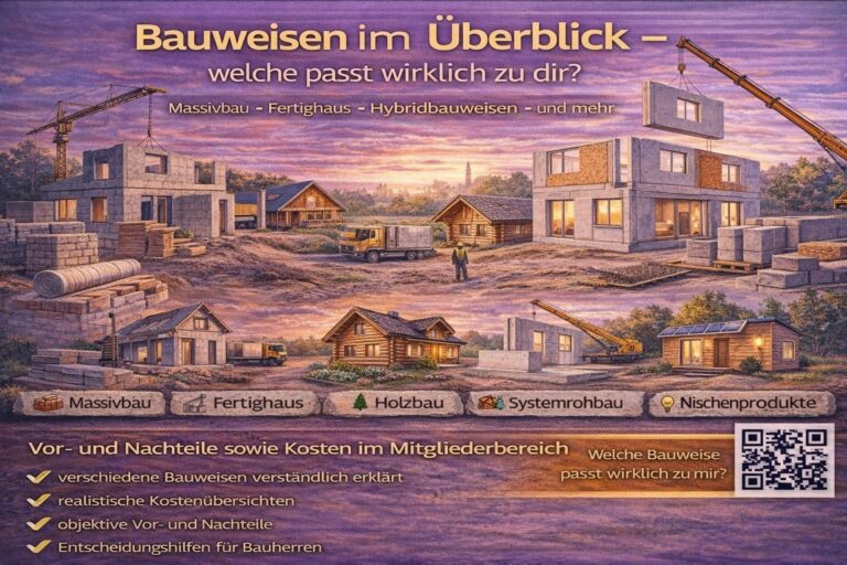 Ein Überblick über verschiedene Bauweisen von Häusern. Erfahren Sie mehr über die verschiedenen Möglichkeiten.