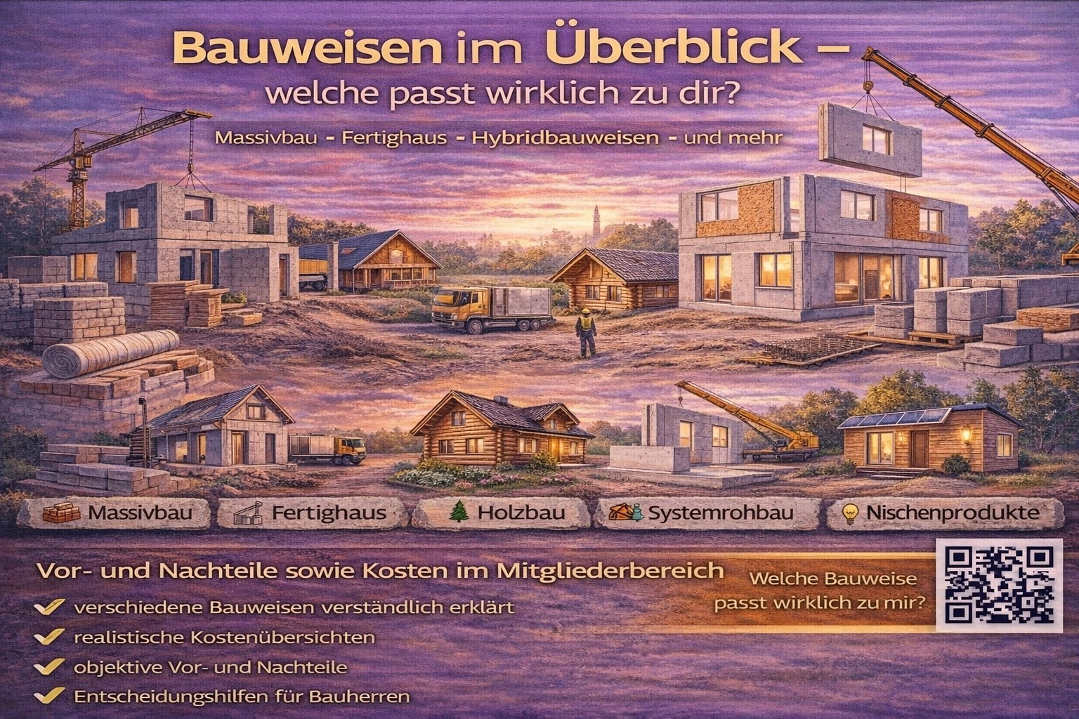 Ein Überblick über verschiedene Bauweisen von Häusern. Erfahren Sie mehr über die verschiedenen Möglichkeiten.