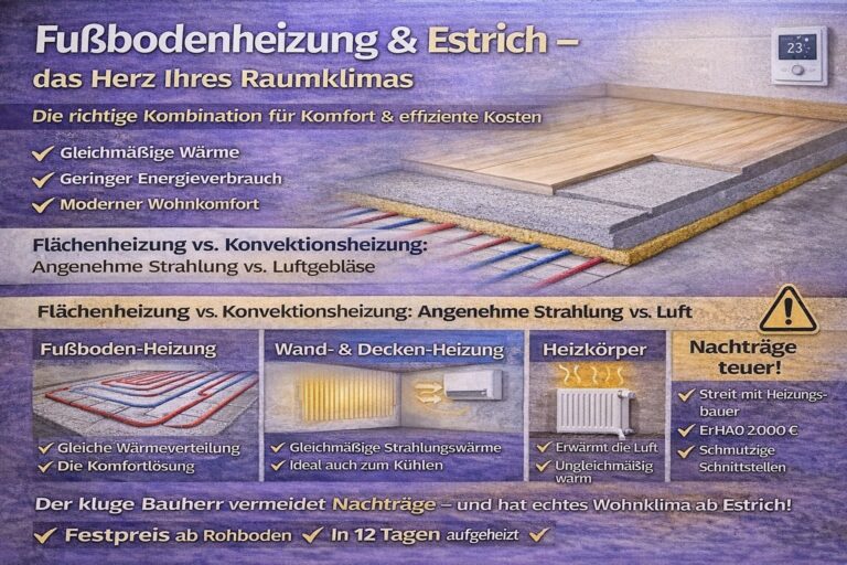 Ein Vergleich von Fußbodenheizung und Konvektion