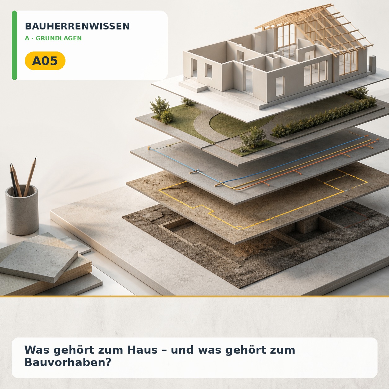 Bauherrenwissen: Was gehört zum Haus – und was gehört zum Bauvorhaben?