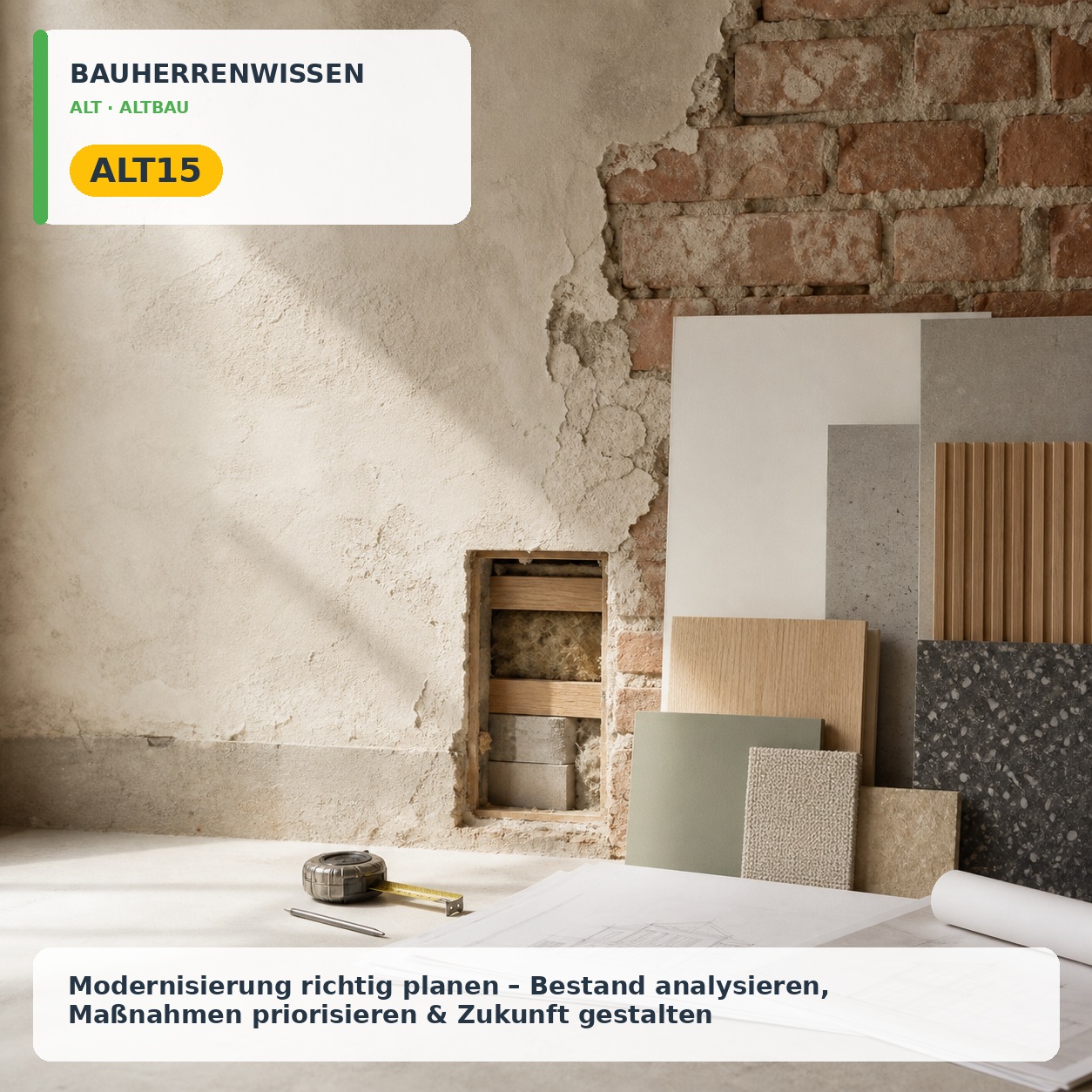 Bauherrenwissen: Modernisierung richtig planen – Bestand analysieren, Maßnahmen priorisieren & Zukunft gestalten