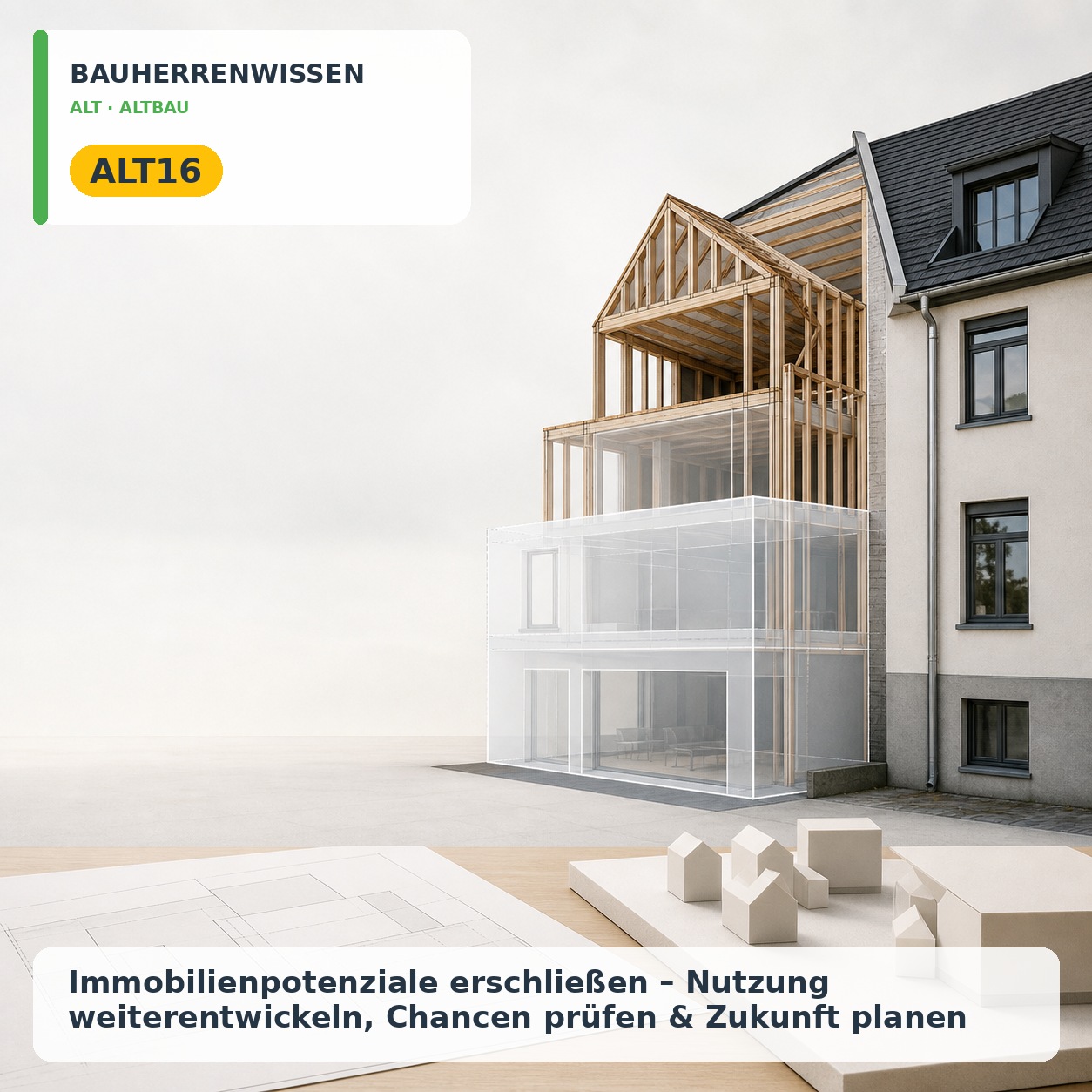 Bauherrenwissen: Immobilienpotenziale erschließen – Nutzung weiterentwickeln, Chancen prüfen & Zukunft planen