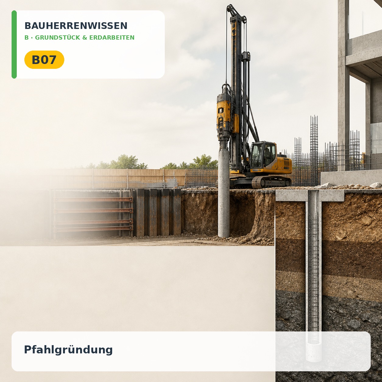 Bauherrenwissen: Pfahlgründung