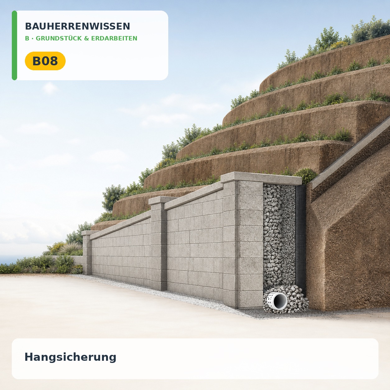 Bauherrenwissen: Hangsicherung