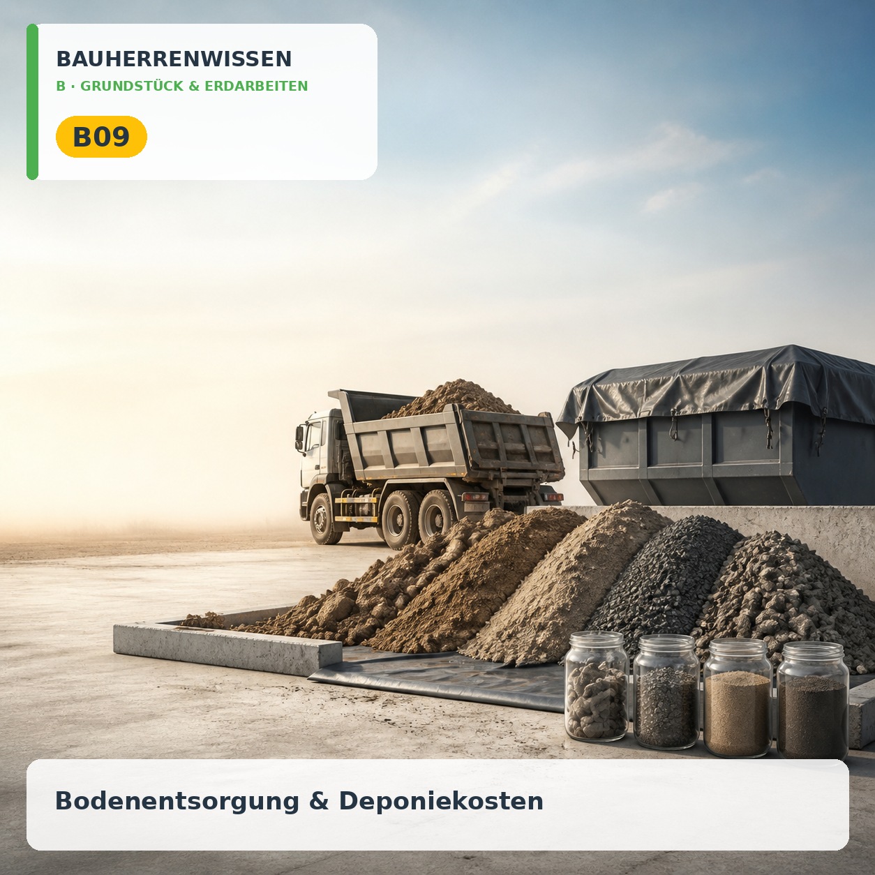 Bauherrenwissen Cover – B09 Bauherrenwissen: Bodenentsorgung & Deponiekosten